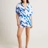Outlet SUBTITLED Charlie Swirl Short Sleeve Shirt In Blue
