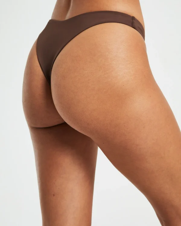 Discount SUBTITLED Cheeky Bikini Bottoms In Coffee Brown