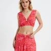 New CHARLIE HOLIDAY Cheyenne Top Tropical Floral