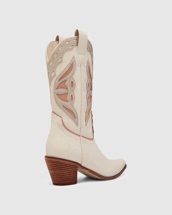 Shop THERAPY Chicago Boots Bone Croc