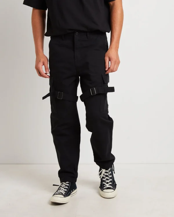 New STANDARD JEAN CO Chicane Cargo Pants In Black