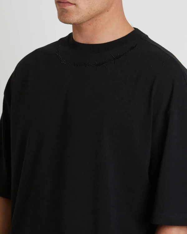 Cheap STANDARD JEAN CO Choked Short Sleeve T-Shirt In Black
