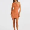 Outlet SNDYS Claire One Shoulder Mini Dress In Orange