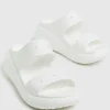 New CROCS Classic Crush Sandals White