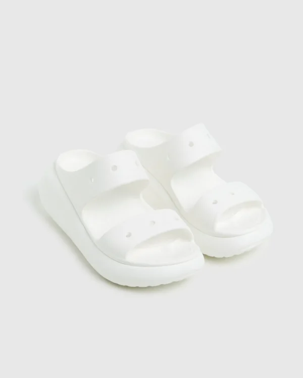New CROCS Classic Crush Sandals White