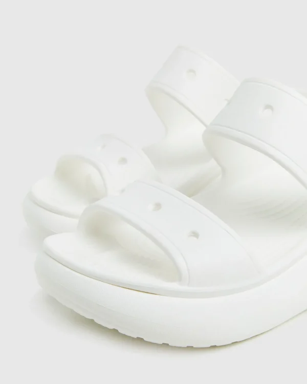 New CROCS Classic Crush Sandals White