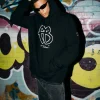 New FUBU Classic Hooded Sweats Black/White
