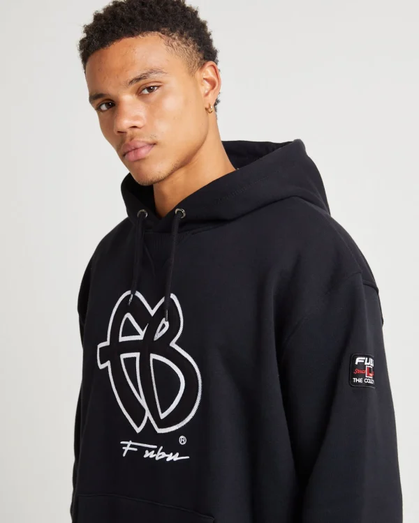 New FUBU Classic Hooded Sweats Black/White