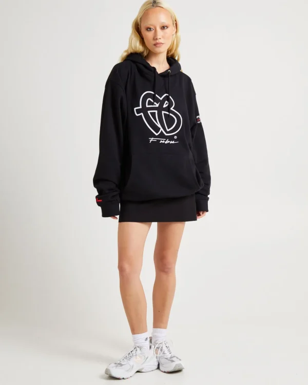 New FUBU Classic Hooded Sweats Black/White