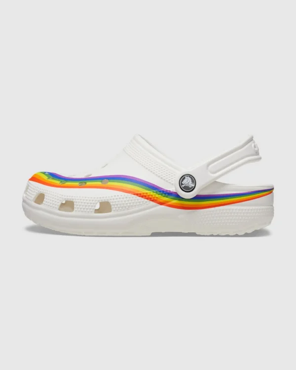 Shop CROCS Classic Rainbow Dye Clogs