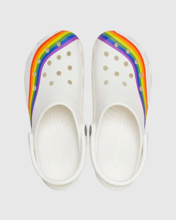 Shop CROCS Classic Rainbow Dye Clogs