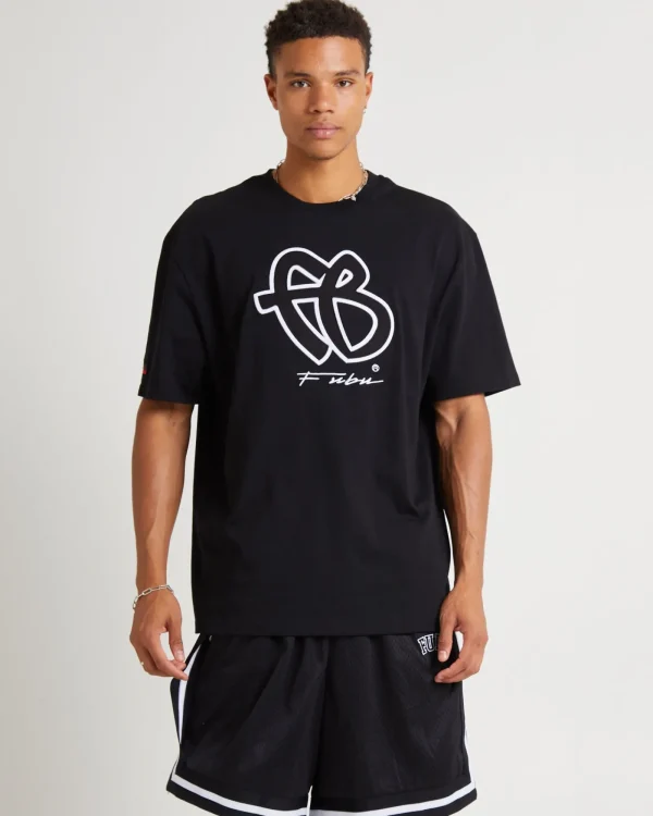 Outlet FUBU Classic Short Sleeve T-Shirt Black/White