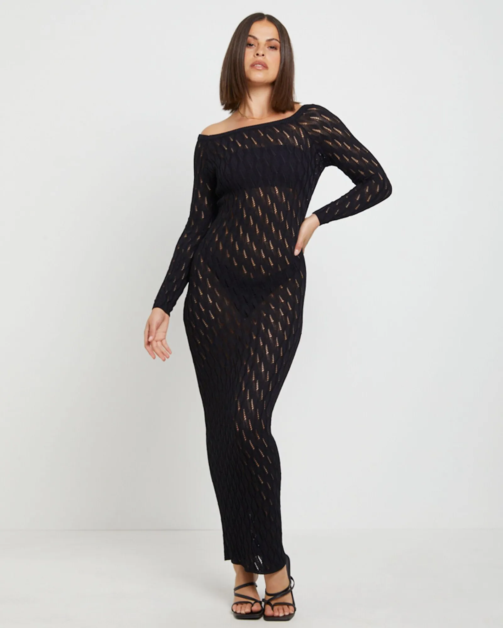 cleo_midi_long_sleeve_dre_1.webp Sale SNDYS Cleo Midi Long Sleeve Dress In Black