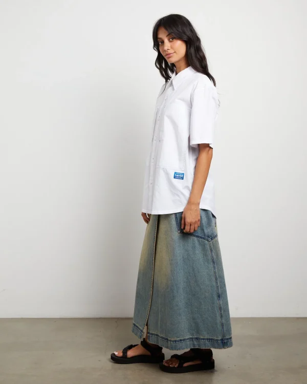 Online LARRIET Cliff Short Sleeve Shirt In White