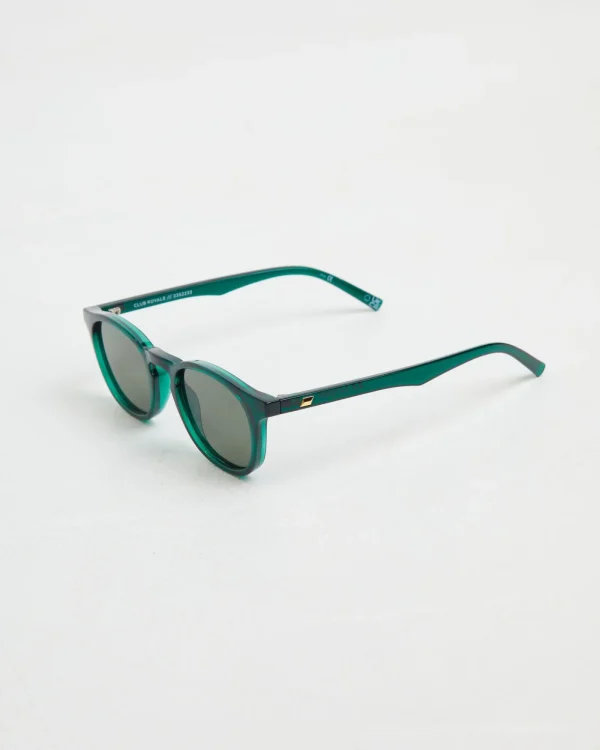 Store LE SPECS Club Royale Sunglasses In Bottle Green/ Khaki Mono