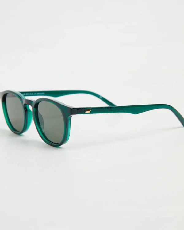 Store LE SPECS Club Royale Sunglasses In Bottle Green/ Khaki Mono