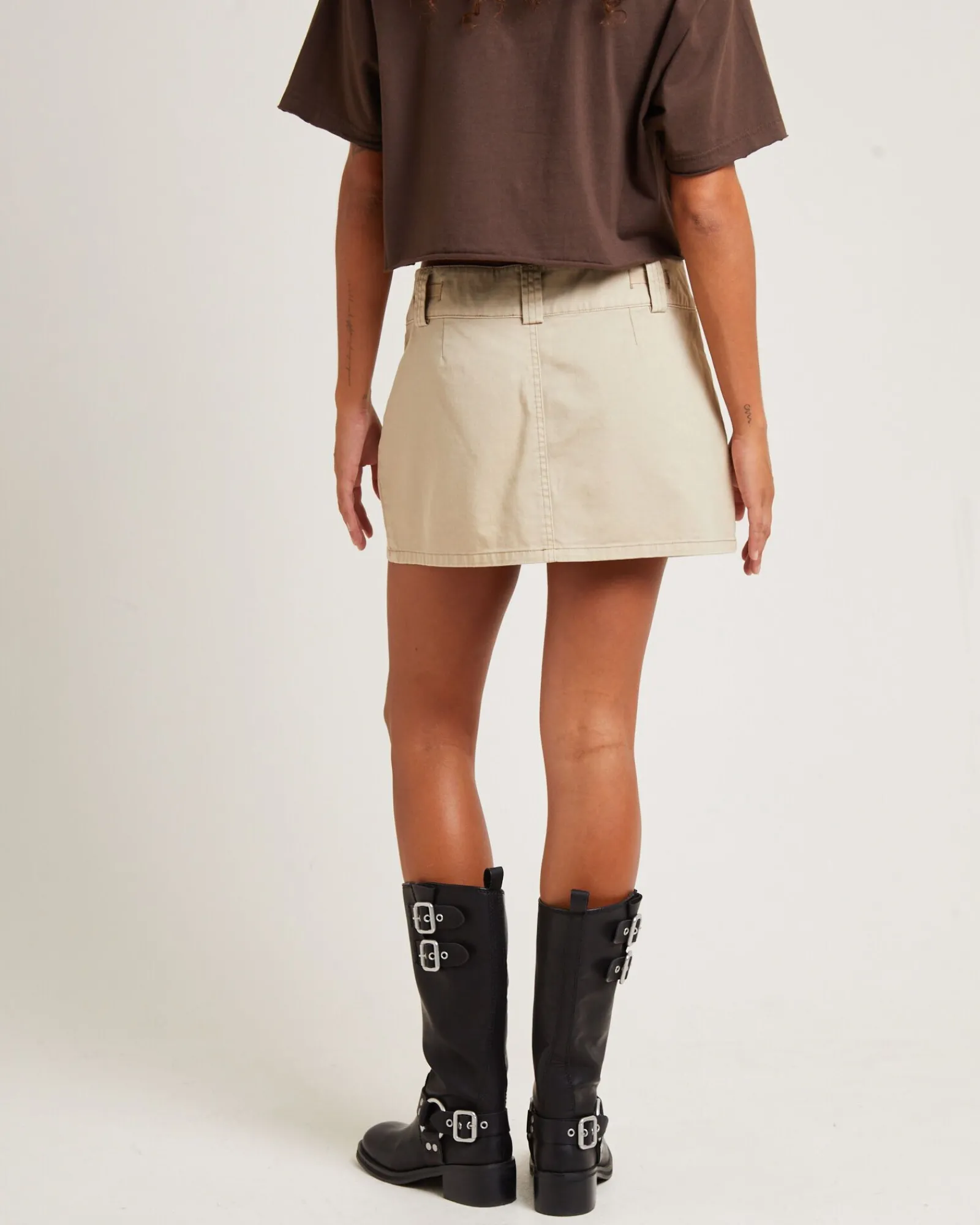 codie_mid_rise_cargo_skir_1.webp Best INSIGHT Codie Mid Rise Cargo Skirt Stone