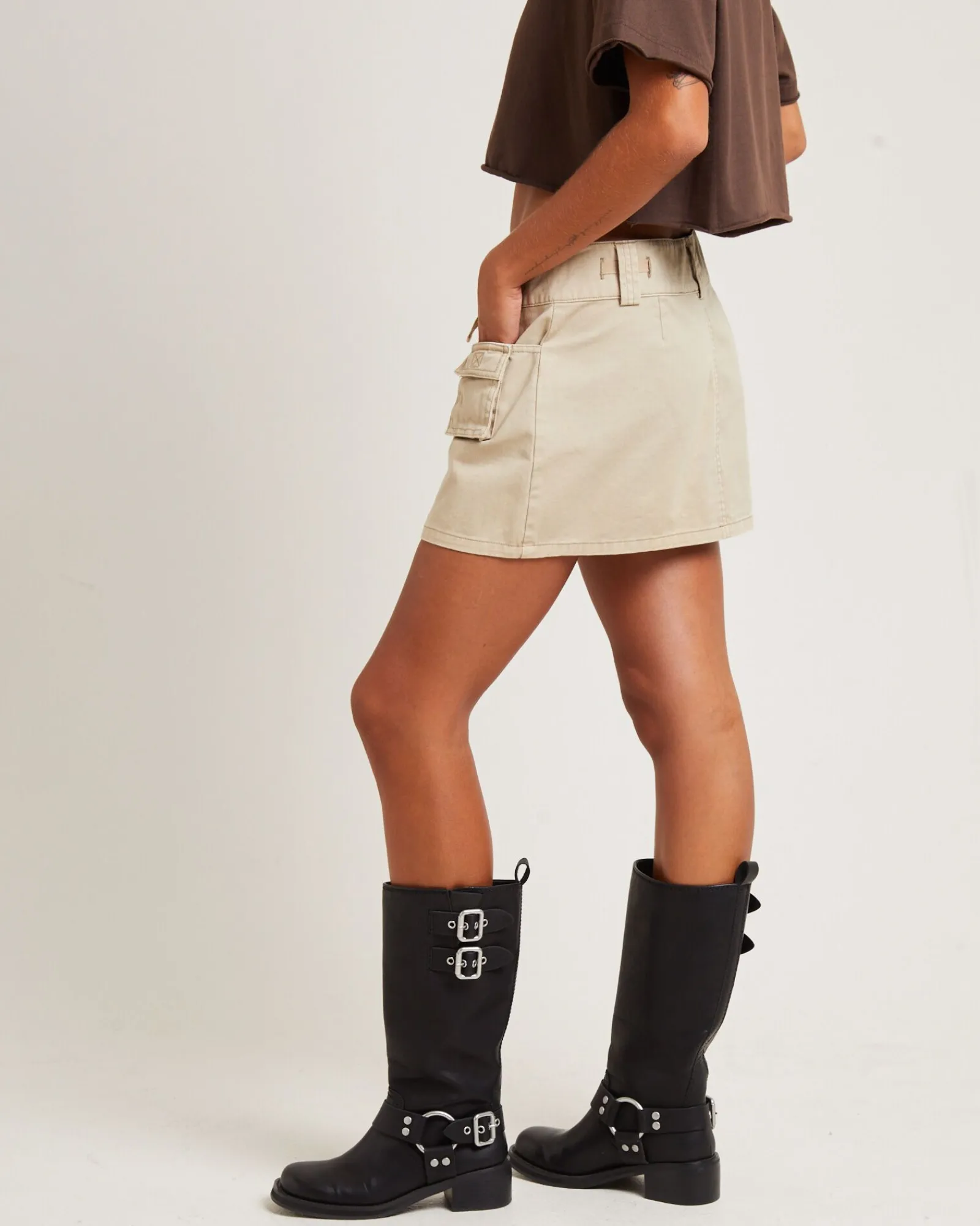 codie_mid_rise_cargo_skir_3.webp Best INSIGHT Codie Mid Rise Cargo Skirt Stone