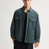 Discount INSIGHT Conditions Cord Long Sleeve Overshirt Teal
