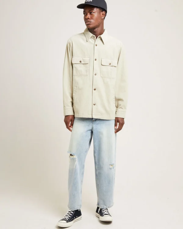 Best Sale INSIGHT Conditions Cord Long Sleeve Overshirt Tan
