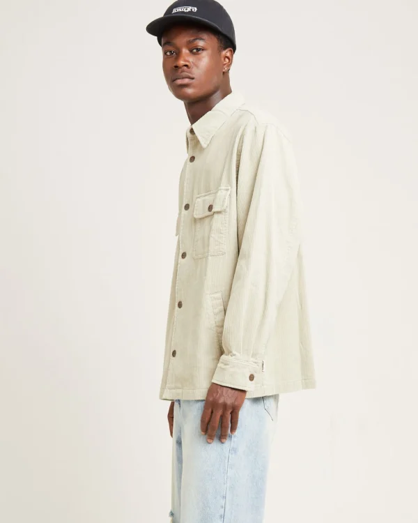 Best Sale INSIGHT Conditions Cord Long Sleeve Overshirt Tan