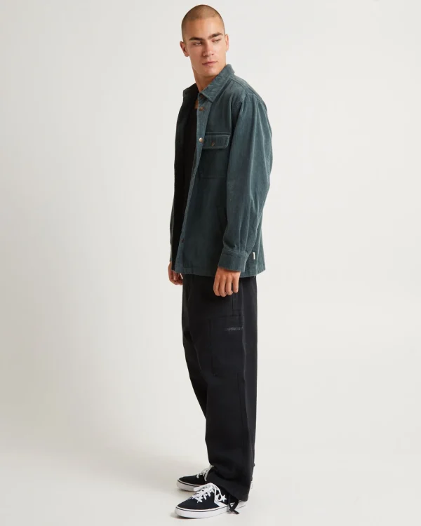 Discount INSIGHT Conditions Cord Long Sleeve Overshirt Teal