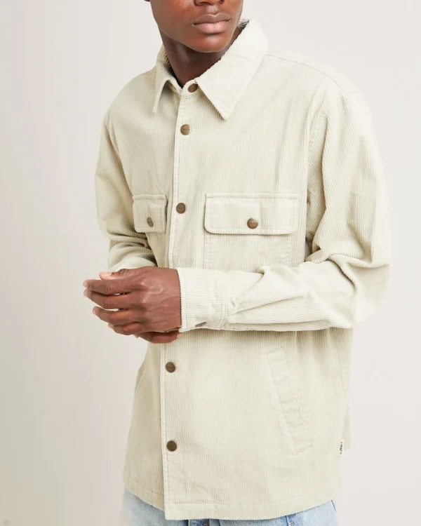 Best Sale INSIGHT Conditions Cord Long Sleeve Overshirt Tan