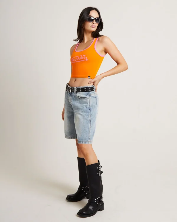 Fashion VON DUTCH Contrast Tank Top
