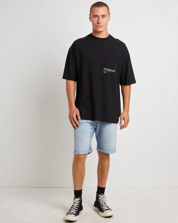 Best Sale STANDARD JEAN CO Copyright Short Sleeve T-Shirt In Black