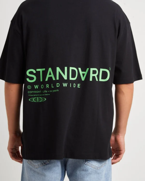 Best Sale STANDARD JEAN CO Copyright Short Sleeve T-Shirt In Black