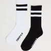 Hot INSIGHT Core Stripe Crew Socks 2 Pack White/Black