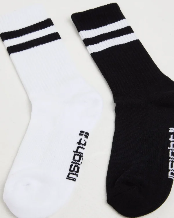 Hot INSIGHT Core Stripe Crew Socks 2 Pack White/Black