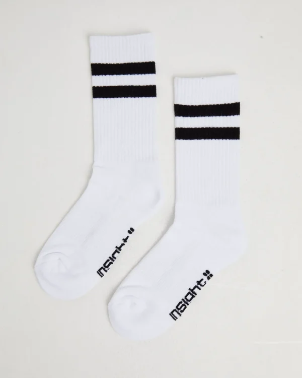 Hot INSIGHT Core Stripe Crew Socks 2 Pack White/Black
