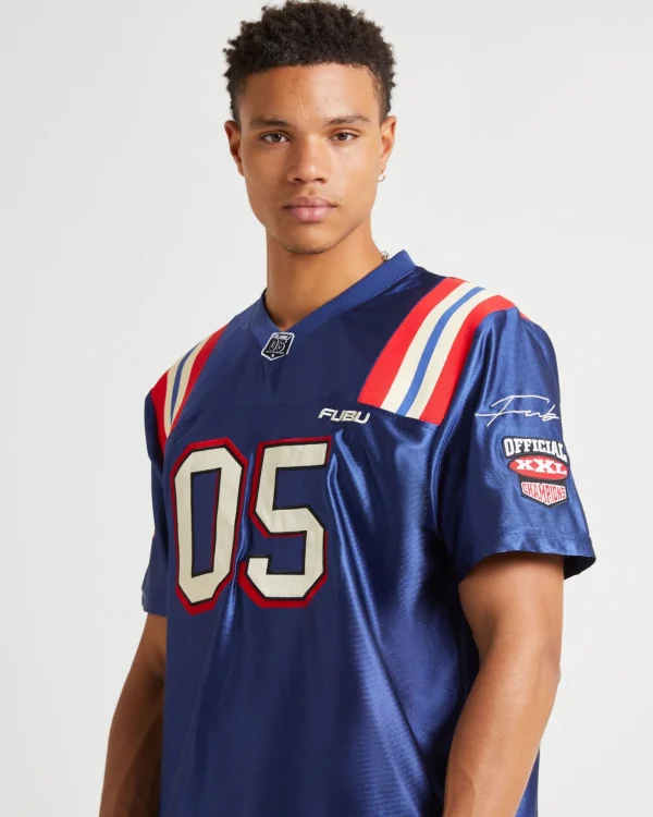 Clearance FUBU Corporate Football Jersey Navy