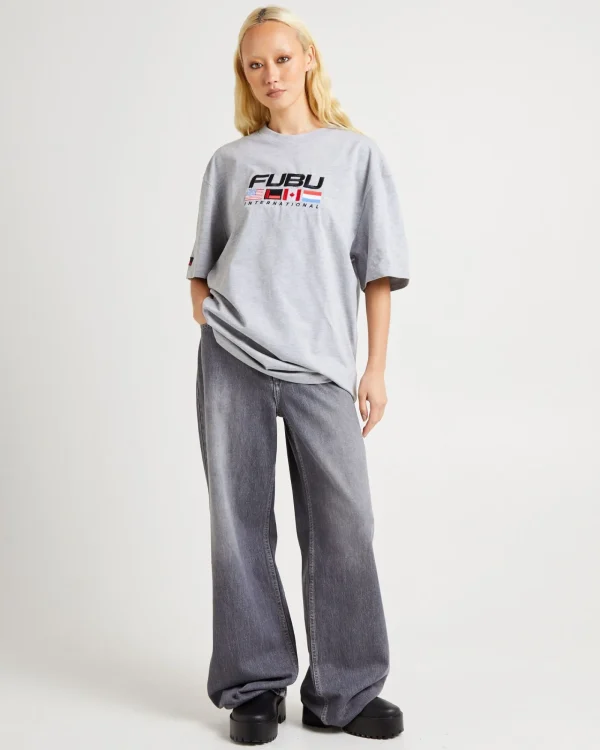 Discount FUBU Corporate International Short Sleeve T-Shirt Grey