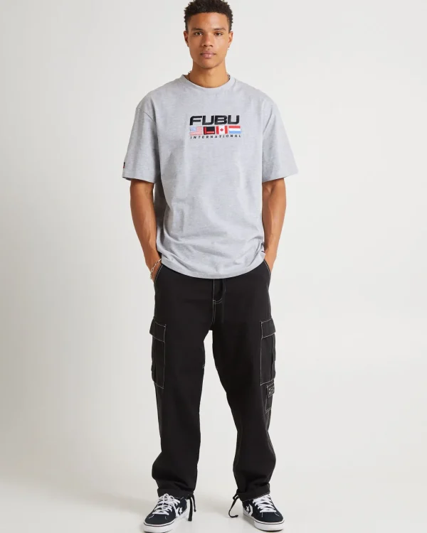 Discount FUBU Corporate International Short Sleeve T-Shirt Grey
