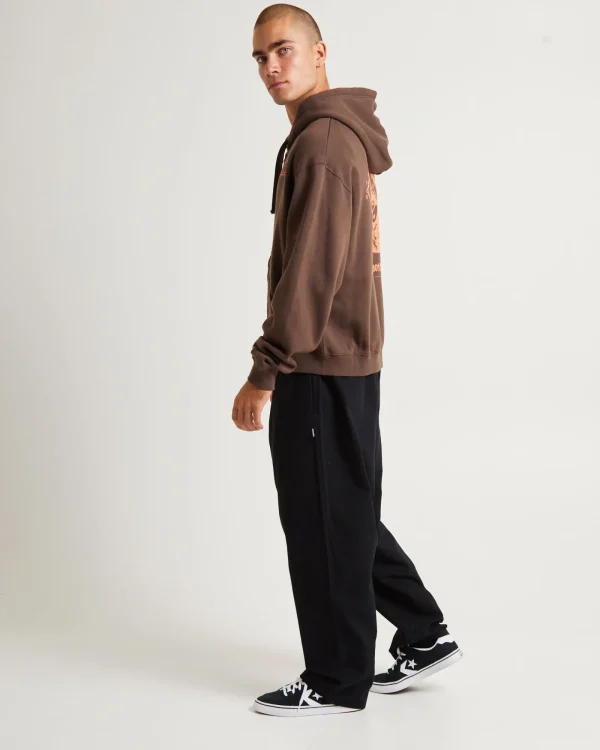New AFENDS Cosmic Life Recycled Zip Hoodie Coffee