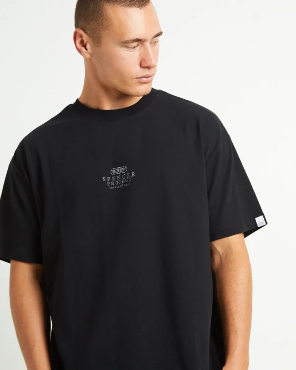 Shop SPENCER PROJECT Court Short Sleeve T-Shirt In Black