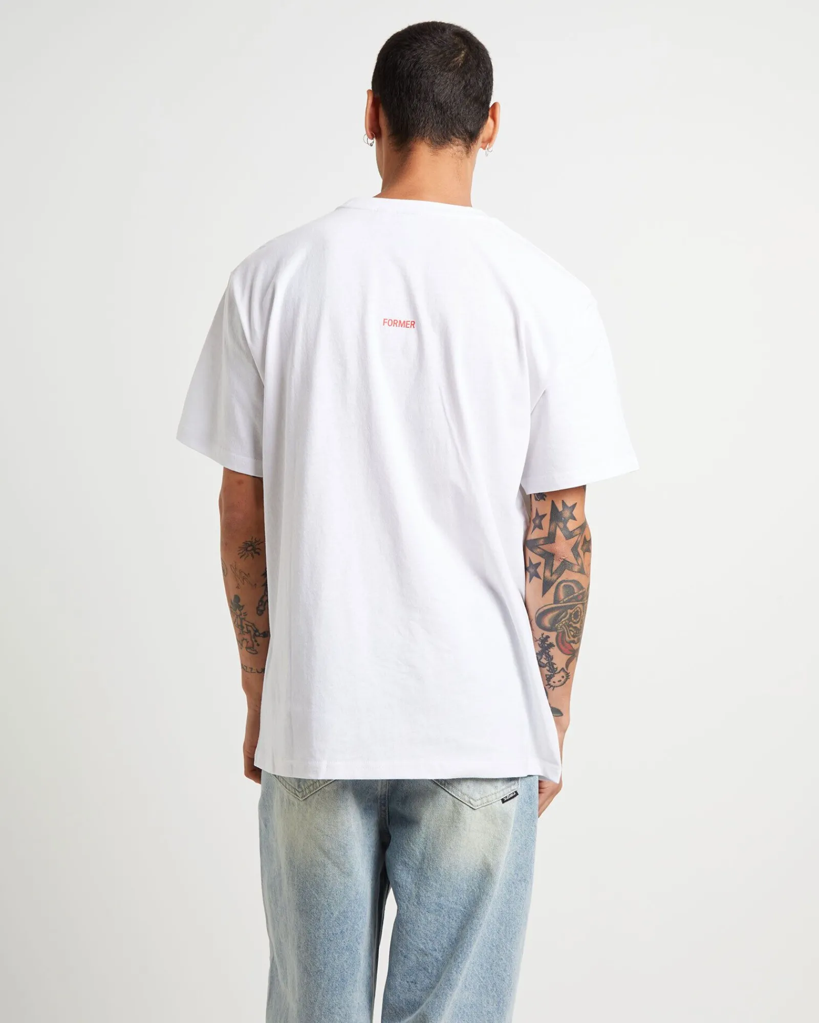 cracked_crux_short_sleeve_1.webp Fashion FORMER Cracked Crux Short Sleeve T-Shirt In White