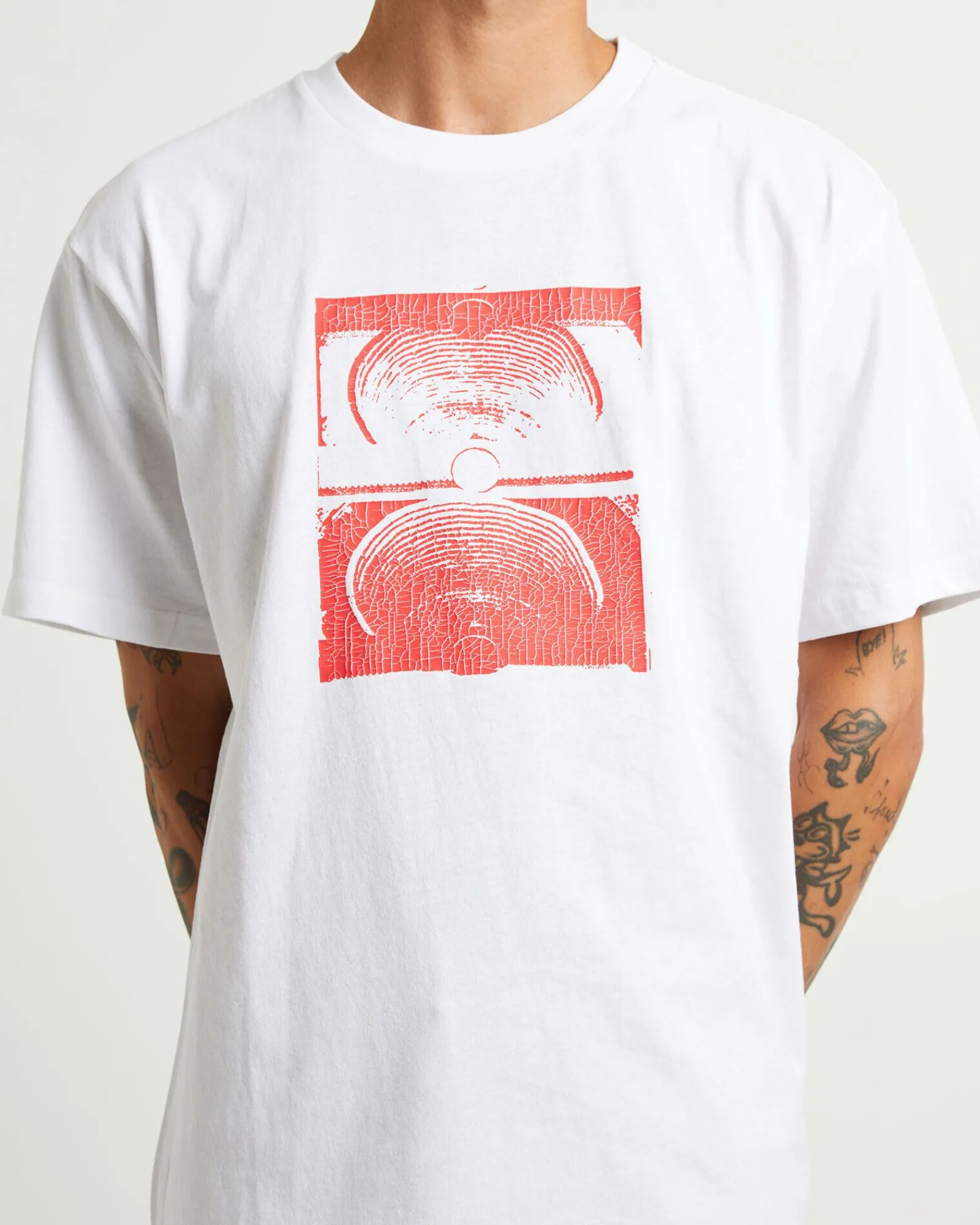 cracked_crux_short_sleeve_4.webp Fashion FORMER Cracked Crux Short Sleeve T-Shirt In White