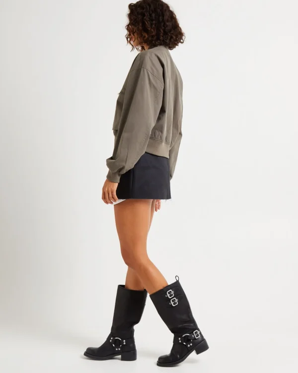 Clearance INSIGHT Crop Utility Bomber Jacket