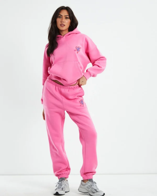 Hot INSIGHT Cross My Heart Fleece Hoodie Pink