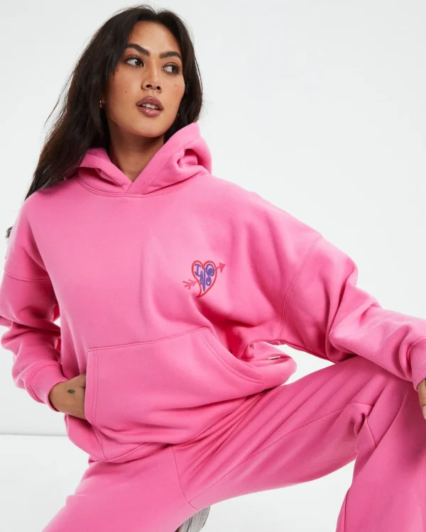 Hot INSIGHT Cross My Heart Fleece Hoodie Pink