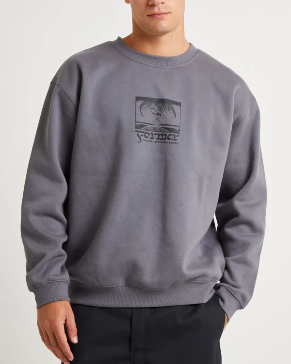 Store FORMER Crux Tribute Crew Jumper Iron Grey