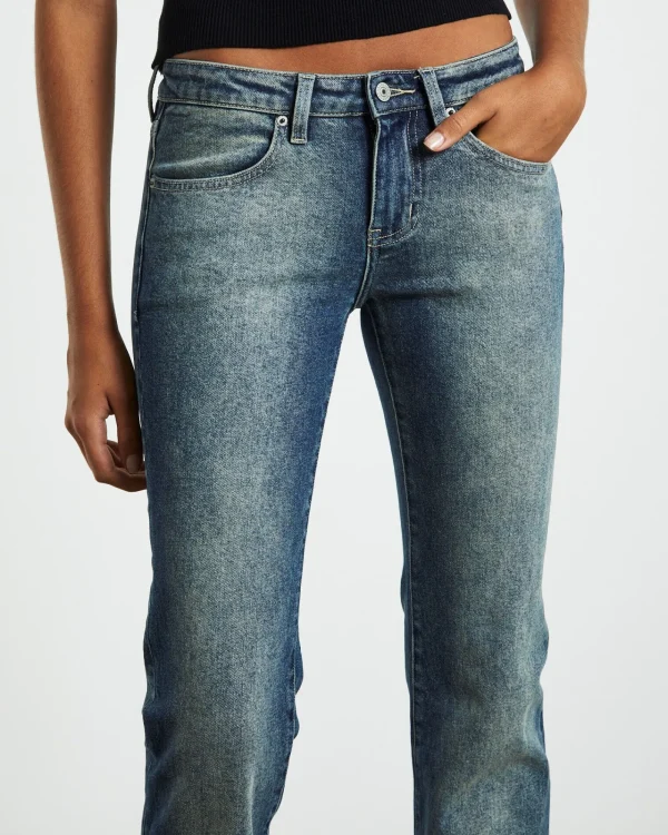 New NEON HART Cyndi Low Rise Boot Cut Jeans Blue