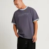 Best RUSTY Cypher Short Sleeve Ringer T-Shirt Coal