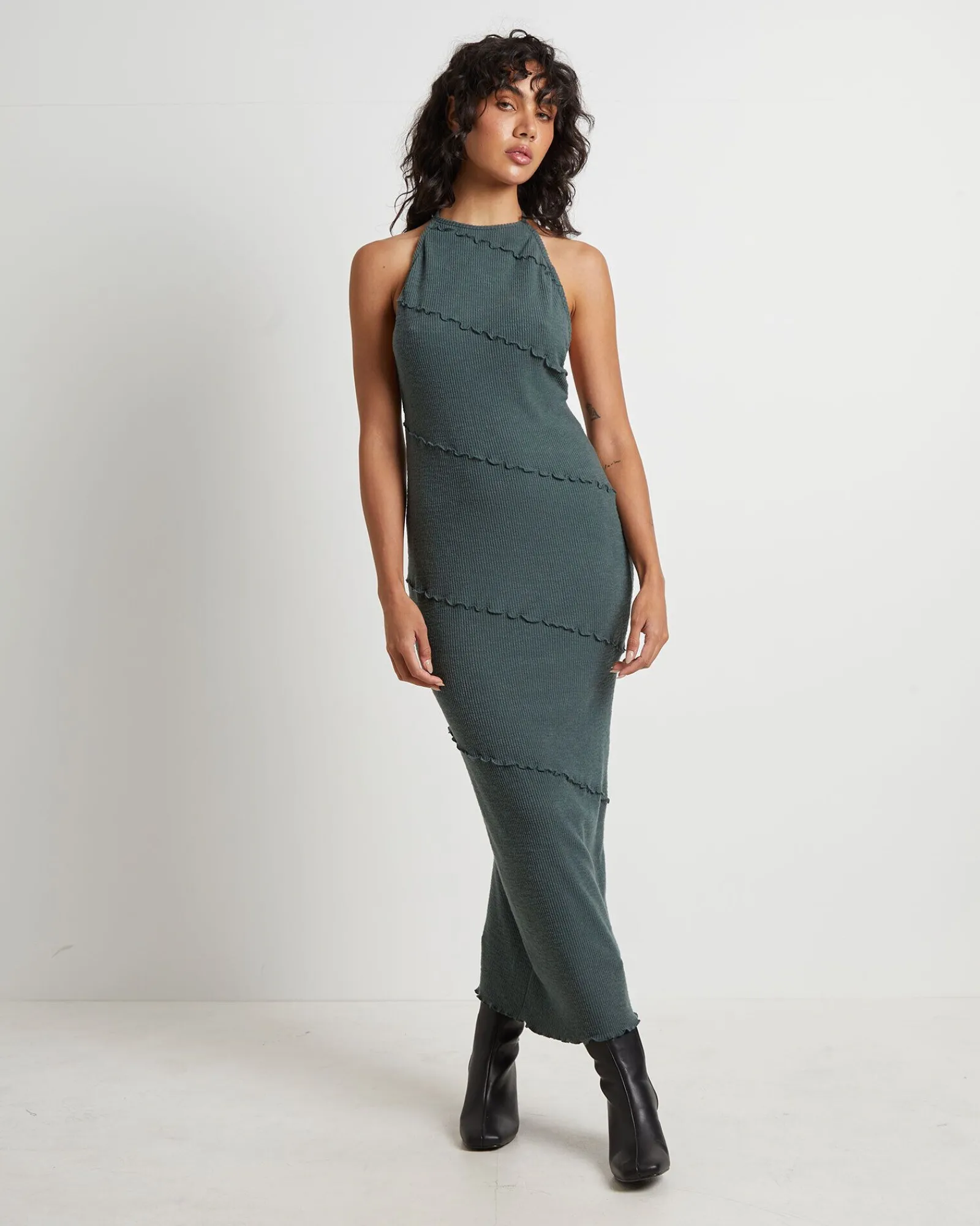 daphne_panelled_seam_back_0.webp Cheap NEON HART Daphne Panelled Seam Backless Halter Dress In Slate