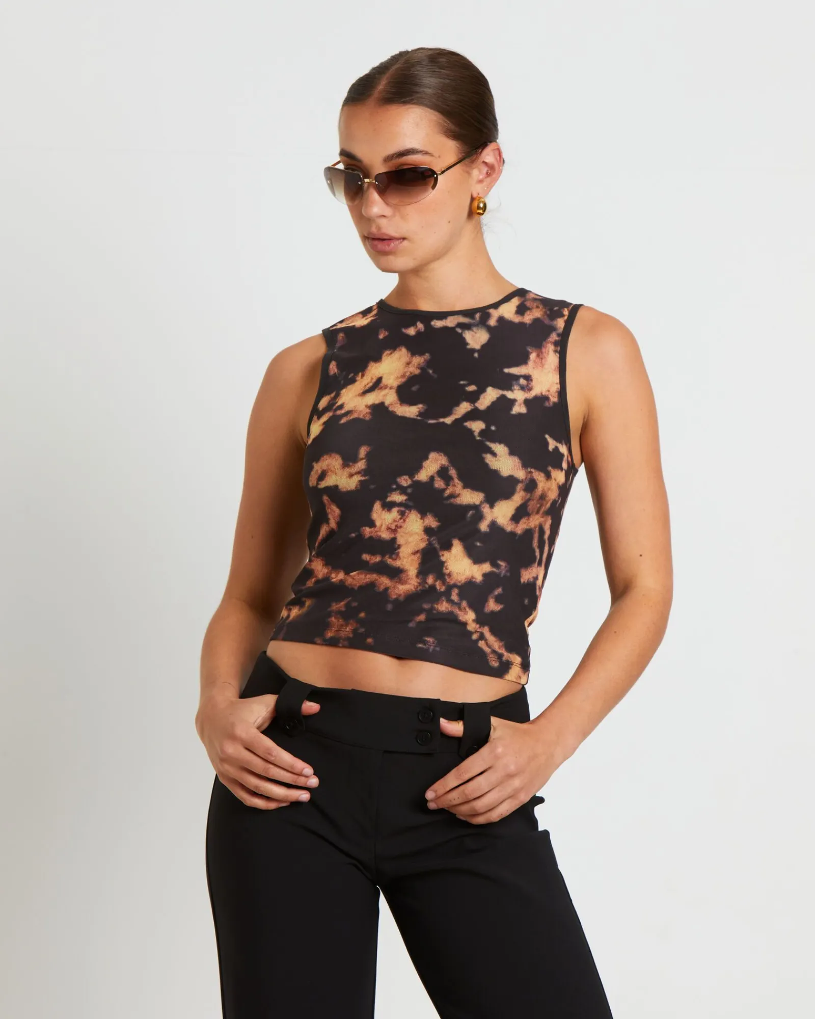 dark_cloud_mesh_cut_off_t_0.webp Shop NEON HART Dark Cloud Mesh Cut Off Tank Top In Brown