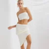 Cheap SNDYS Davia Knit Crop Top Off White