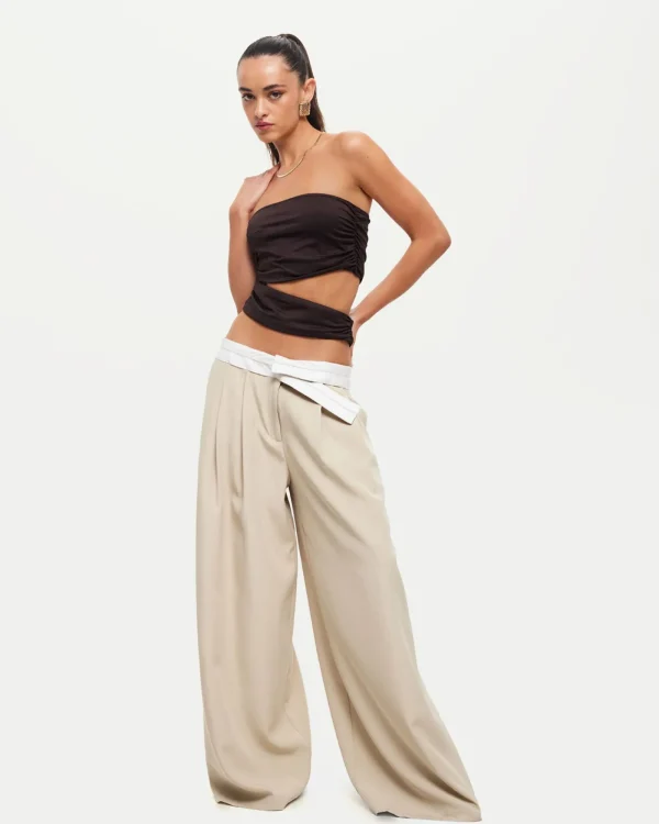 Cheap LIONESS Desire Pants In Oyster